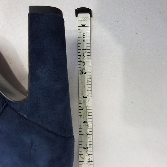 ALDO Blue Suede OTK Boots 4.5" Heel Size 6 - Picture 7 of 14